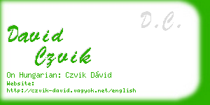 david czvik business card
